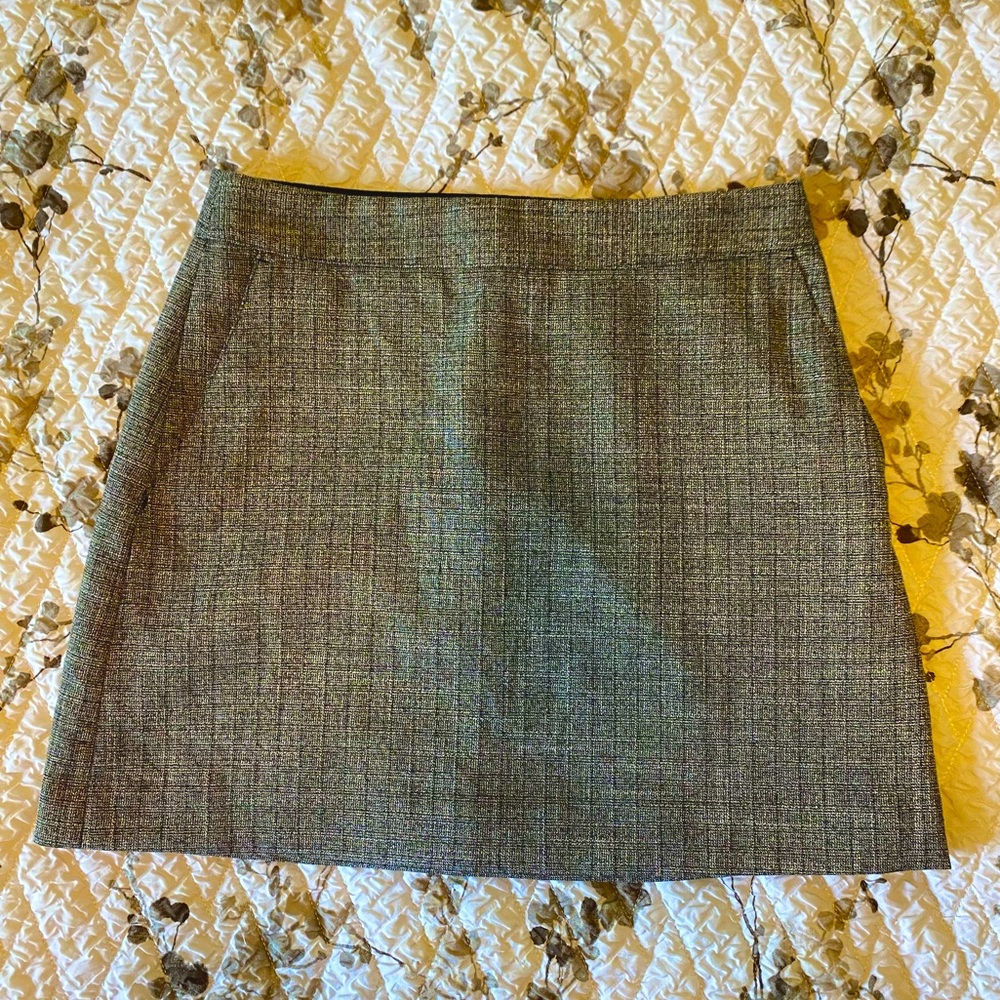Express nude plaid mini skirt
